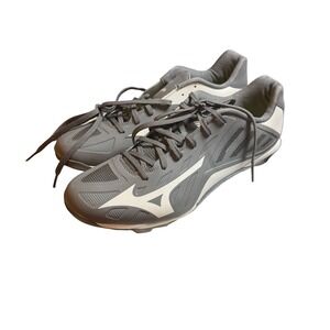Mizuno Mens Gray Mizuno Heist IQ Low 320501 Baseball Cleats Metal Spikes Size 13